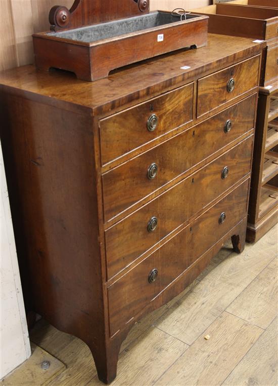 A Regency mahogany chest W.107cm
